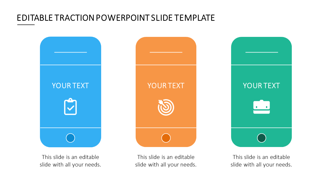 EDITABLE TRACTION POWERPOINT SLIDE TEMPLATE DIAGRAM